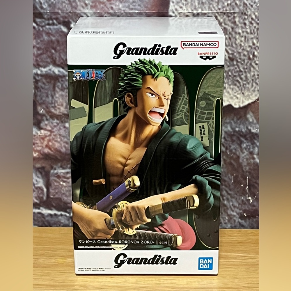 BANDAI One Piece Grandista Roronoa Zoro Big Figure 8.7" inch NEW!